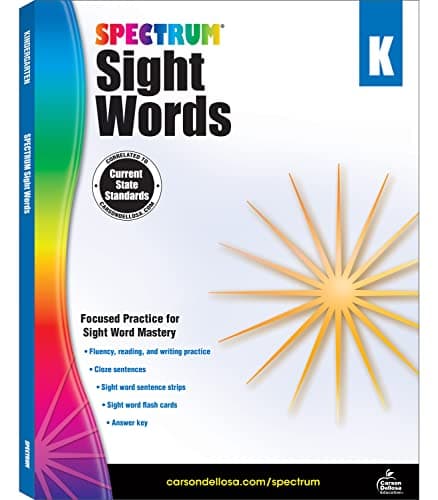 Spectrum Sight Words, Kindergarten cover